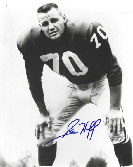 Autographed SAM HUFF  HOF 8x10 New York Giants photo