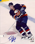 Autographed TREVOR HUNTER New York Islanders Photo