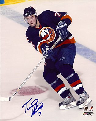 Autographed TREVOR HUNTER New York Islanders Photo