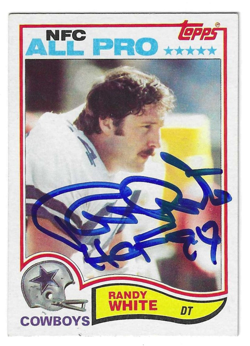 Autographed RANDY WHITE Dallas Cowboys 1982 Topps Card #331