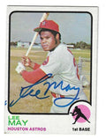 Autographed LEE MAY Houston Astros 1973 Topps Card