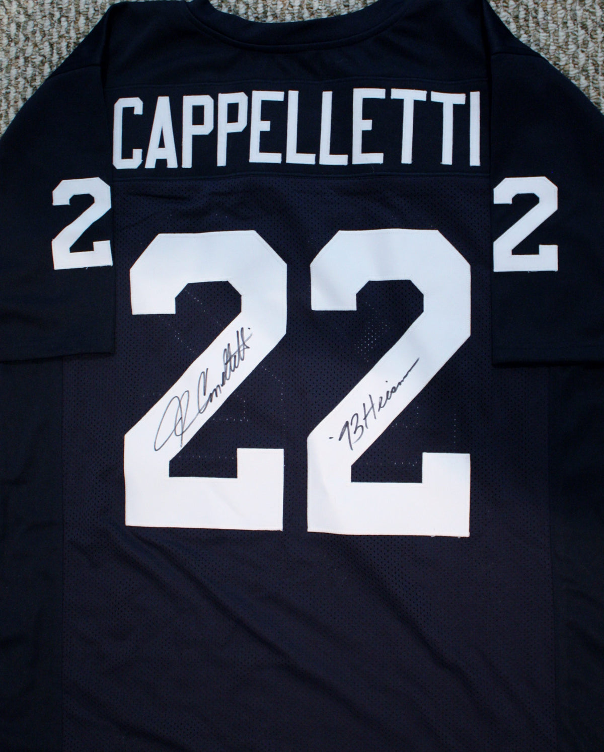 Autographed John Cappelletti Penn State Custom Jersey