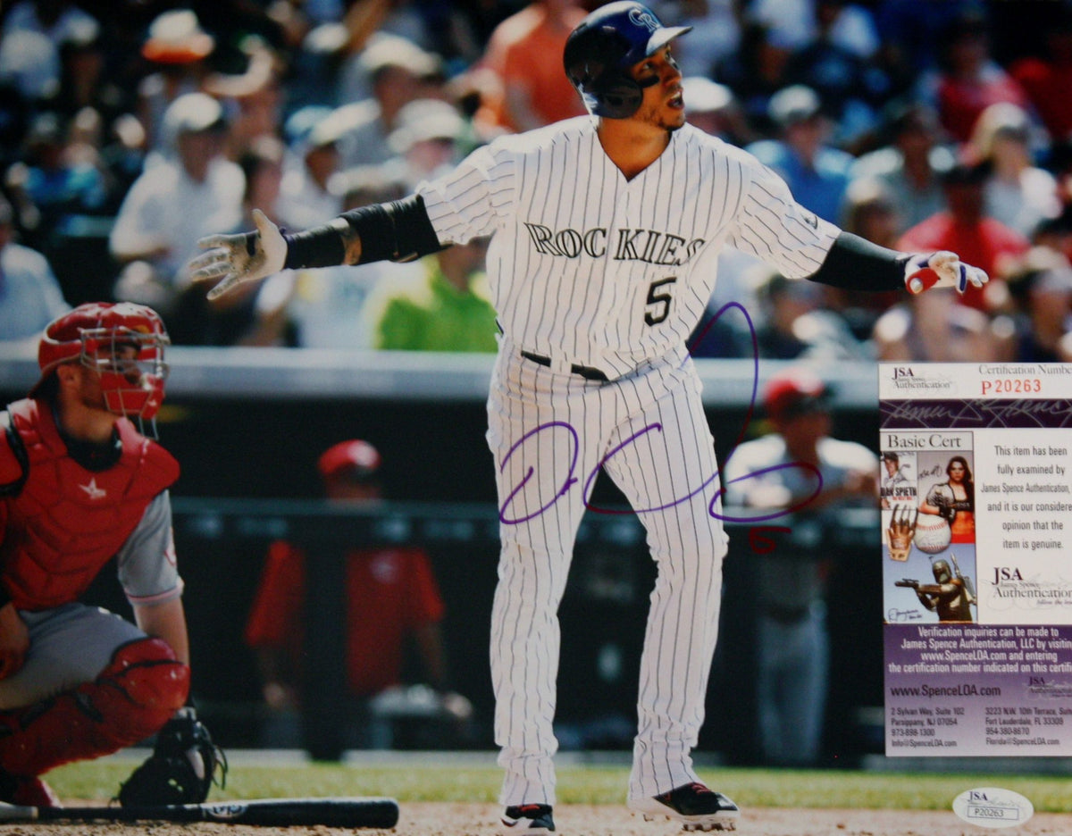 Autographed Carlos Gonzalez 11x14 Colorado Rockies Photo - JSA Certified