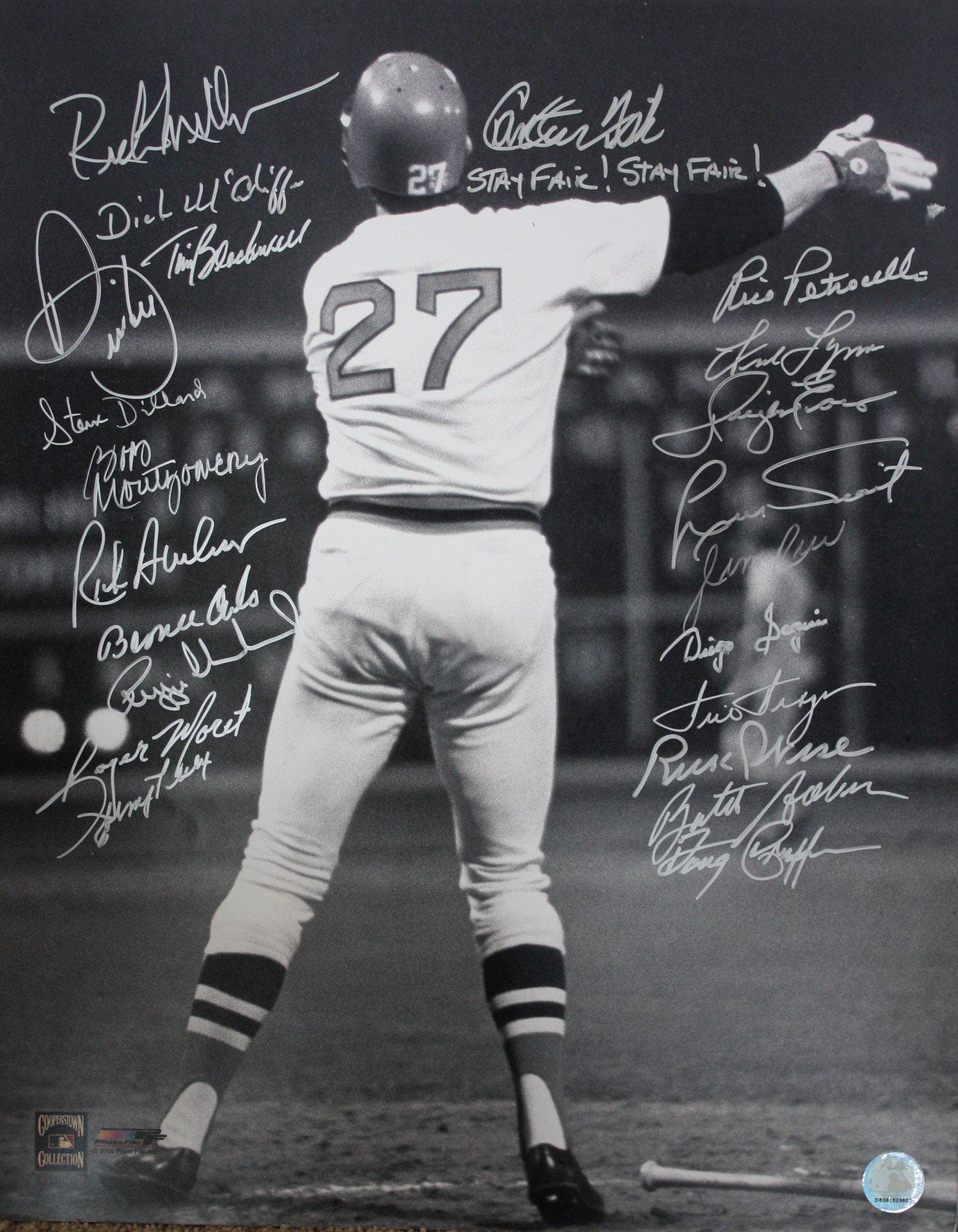 AUTOGRAPHED 16 x 20  1975 Boston Red Sox  Photo