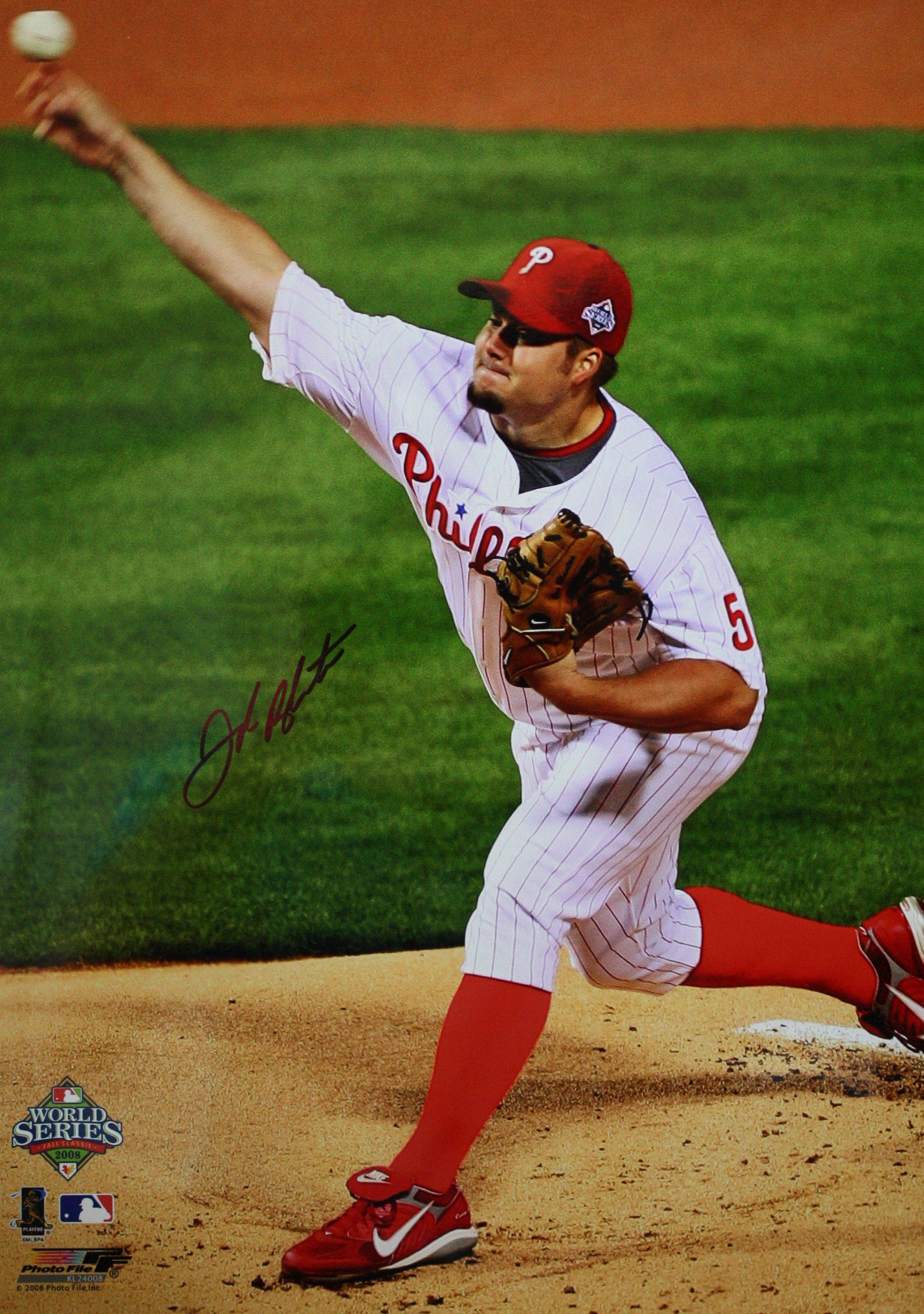 AUTOGRAPHED 16 x 20 JOE BLANTON Phillies Photo