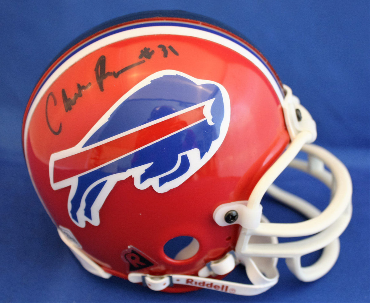 Autographed Charlie Rogers Buffalo Bills Mini helmet w/ COA