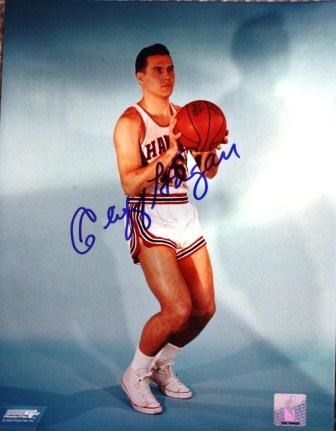 Autographed CLIFF HAGAN 11 x 14 St. Louis Hawks Photo