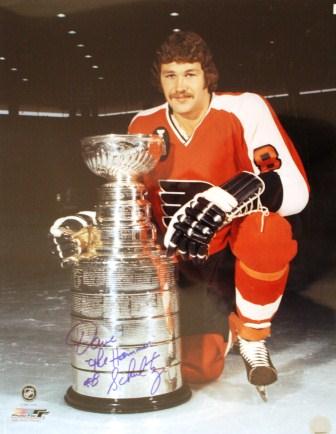 Autographed 16 x 20 DAVE SCHULTZ Philadelphia Flyers Photo