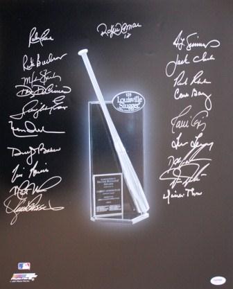 AUTOGRAPHED 16 x 20 SILVER SLUGGER AWARD WINNERS Photo - PSA
