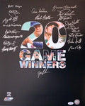 AUTOGRAPHED 16 x 20 of MLB 20 GAME WINNERS Photo  - PSA