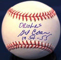Autographed GIL COAN "Orioles 1954-55" Official Major League Baseball