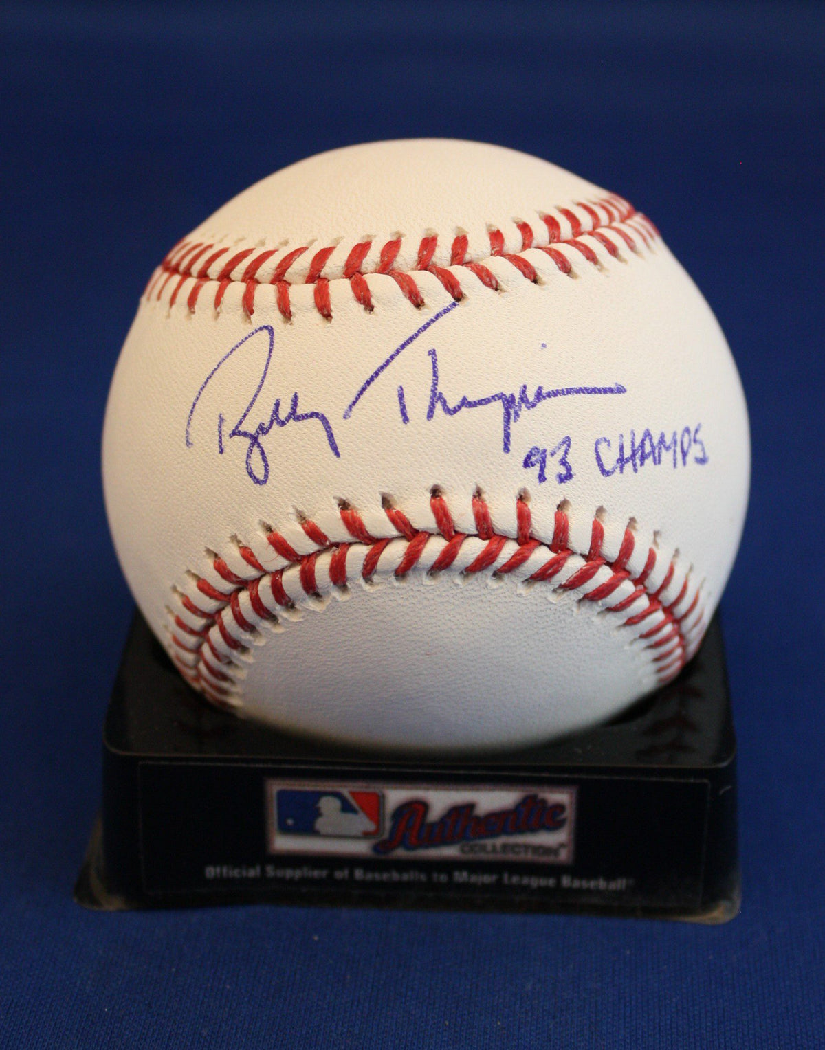 Autographed Bobby Thigpen "93 Champs" Official Major League Baseball with COA