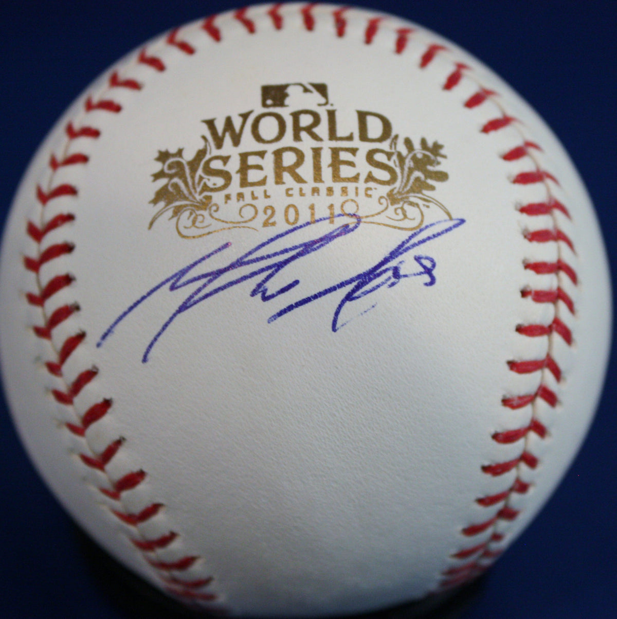 Mike Adams Autographed 2011 World Series Official Major League Baseball