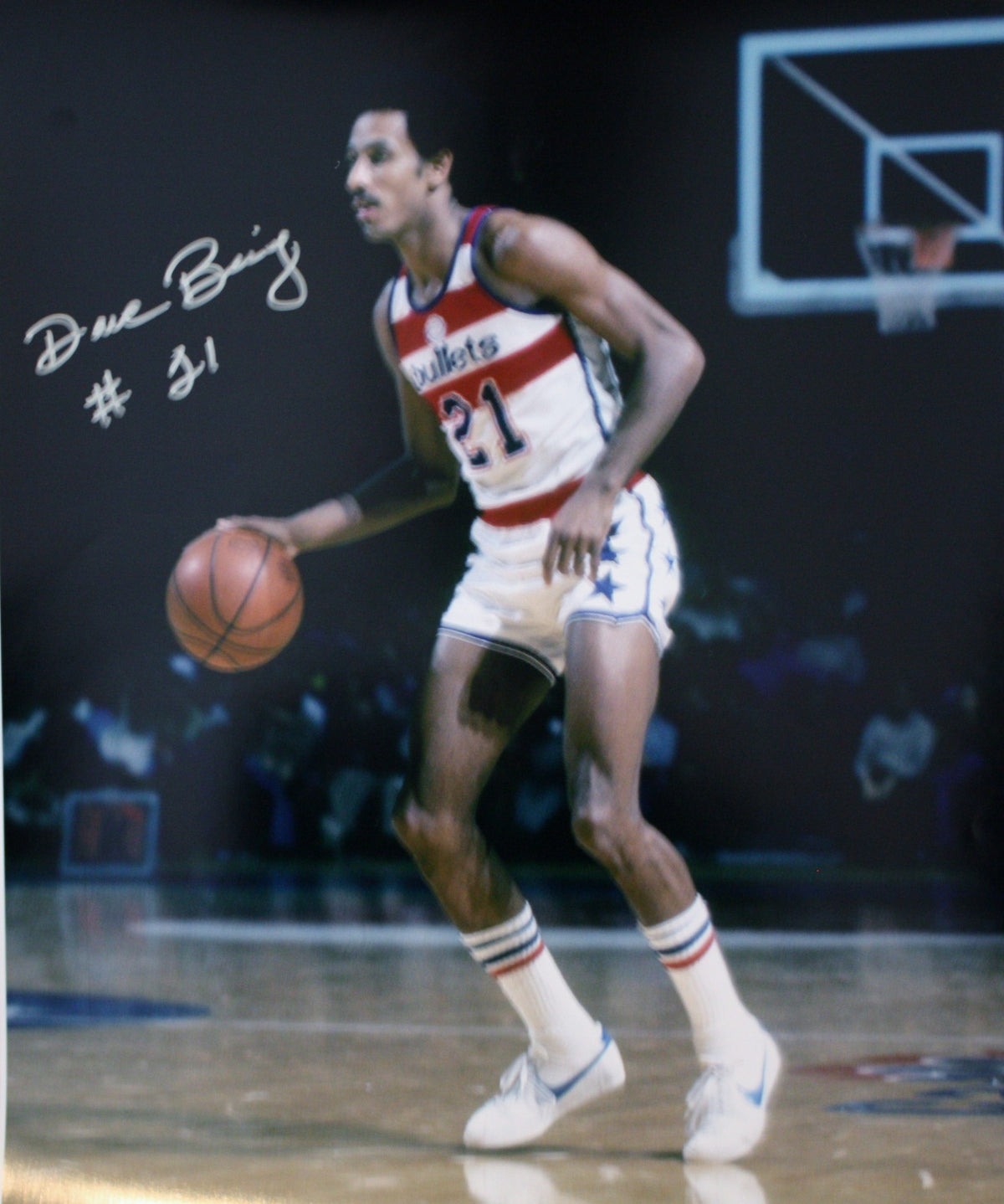 Autographed 16x20 Dave Bing Washington Bullets photo