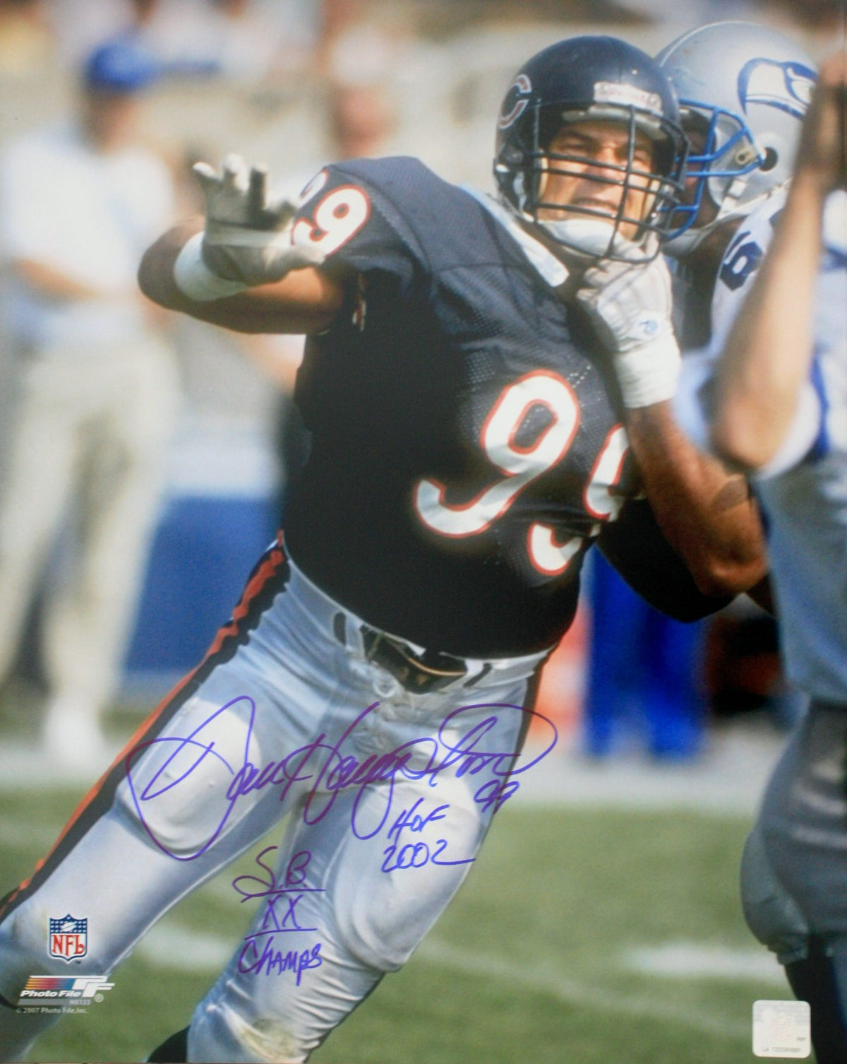 Autographed 16x20 Dan Hampton Chicago Bears photo