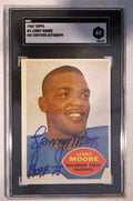 Autographed Lenny Moore 1960 Topps Card, #3 SGC Slabbed
