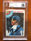 Autographed Ross Lonsberry 1978-79 Pittsburgh Penguins Topps card #186 BAS Beckett Slabbed