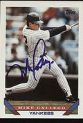 Autographed MIKE GALLEGO 1993 Topps Card
