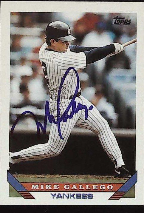 Autographed MIKE GALLEGO 1993 Topps Card