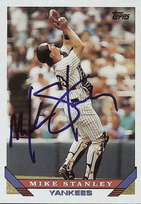 Autographed MIKE STANLEY 1993 Topps Card