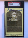Autographed Bill Mazeroski Hall of Fame Gold Plaque SGC Slabbed