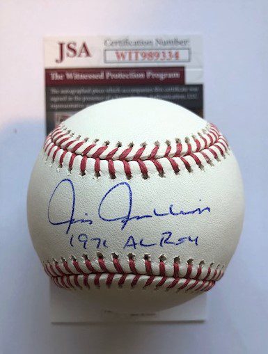 Autographed Chris Chambliss "1971 AL ROY" Official Major League Baseball- JSA COA