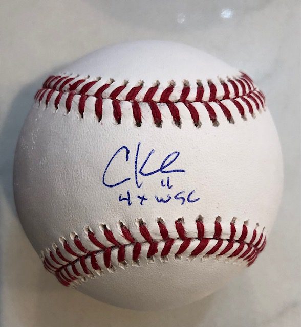 Autographed Chuck Knoblauch 4 x WSC  Rawlings Official Major League Baseball