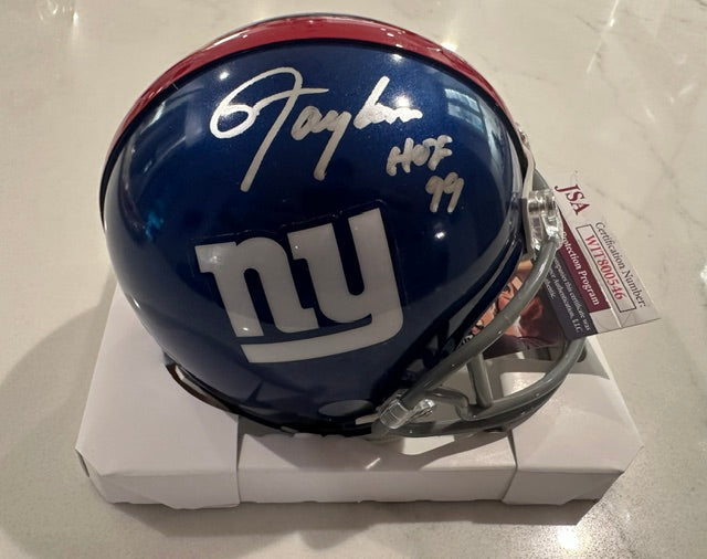 Autographed Lawrence Taylor New York Giants Mini with JSA COA
