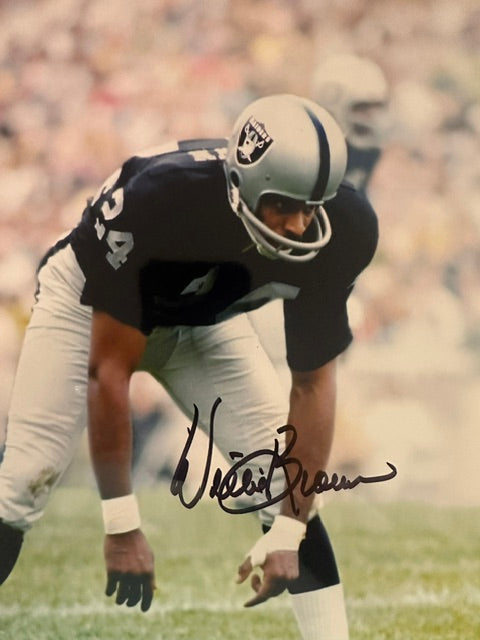 Autographed Willie Brown Oakland Raiders 8x10 Photo with MLA COA