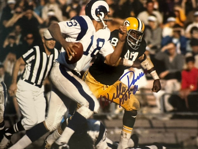 Autographed Willie Davis Green Bay Packers 8x10 Photo with MLA COA