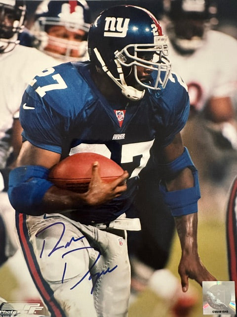 Autographed Ron Dayne New York Giants 8x10 Photo with MLA COA