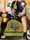 Autographed Alan Faneca Pittsburgh Steelers 8x10 Photo with Beckett Witness Hologram