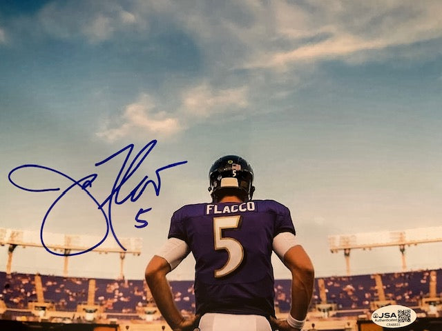 Autographed Joe Flacco Baltimore Ravens 8x10 Photo with JSA COA