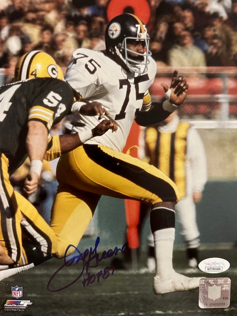 Autographed Joe Greene Pittsburgh Steelers 8x10 Photo with JSA COA