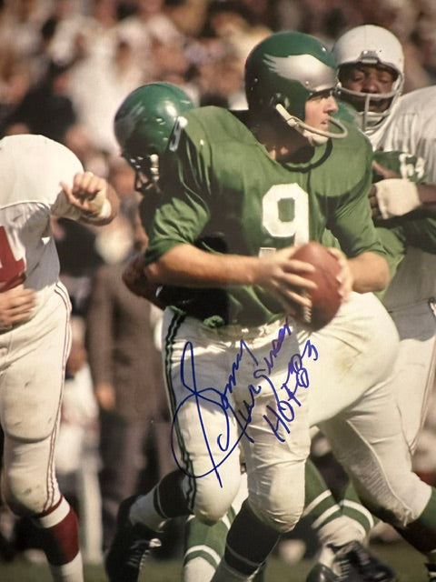 Autographed Sonny Jurgensen Philadelphia Eagles 8x10 Photo with MLA COA