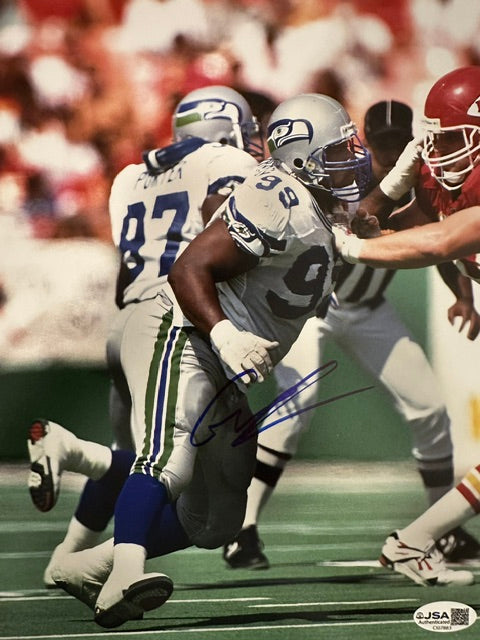 Autographed Cortez Kennedy Seattle Seahawks 8x10 Photo with JSA COA