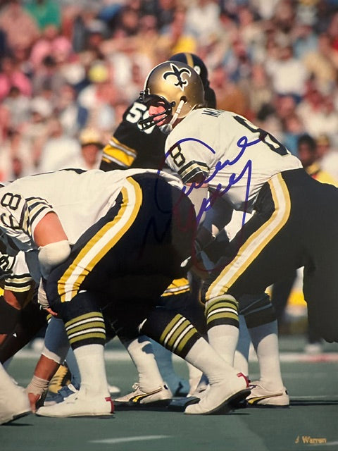 Autographed Archie Manning New Orleans Saints 8x10 Photo with MLA COA