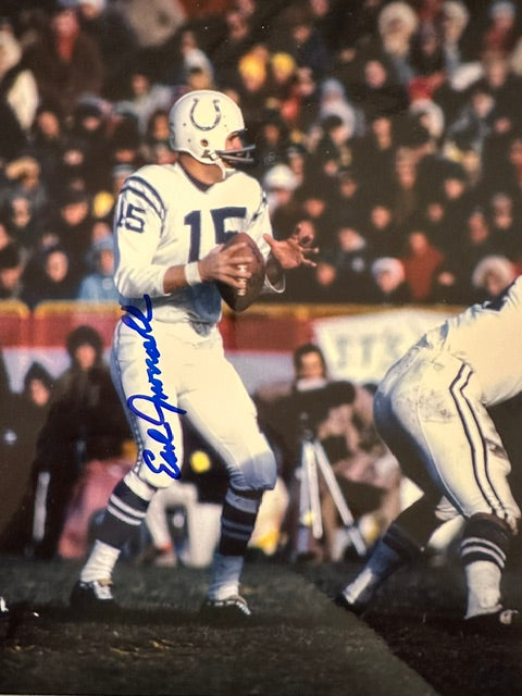 Autographed Earl Morrall Baltimore Colts 8x10 Photo with MLA COA