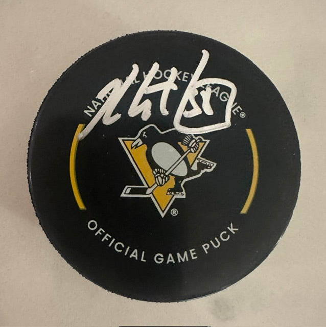 Autographed Kris Letang Pittsburgh Penguins Hockey Puck with Fanatics Hologram