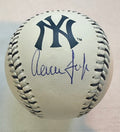Autographed Aaron Judge Official Yankees Logo Major League Baseball with Fanatics Hologram