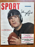Autographed Johnny Lujack Chicago Bears Sport Magazine December 1951 JSA Authenticated