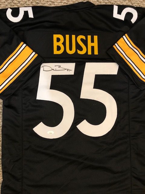 Autographed Devin Bush Pittsburgh Custom Jersey with JSA COA