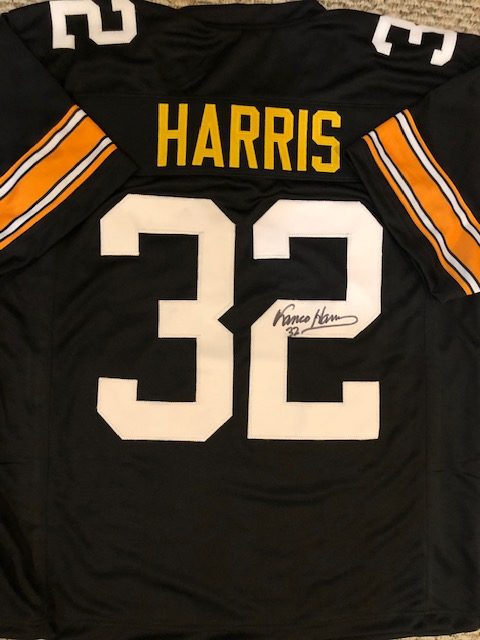 Autographed Franco Harris  Pittsburgh Custom Jersey with MLA COA