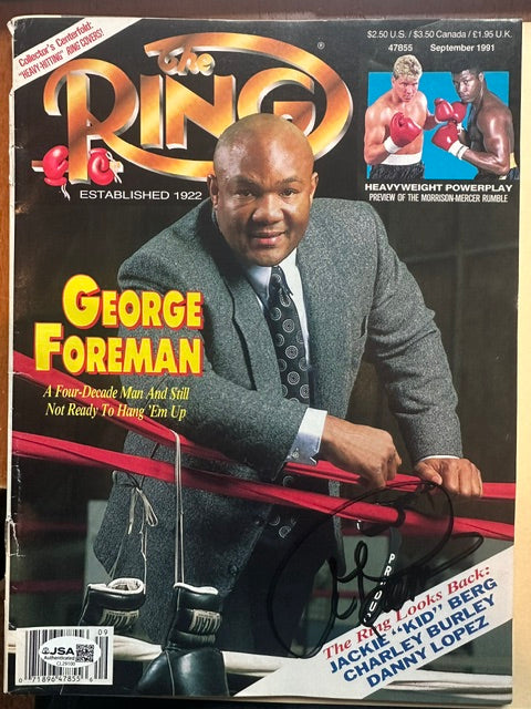 Autographed George Foreman September 1991 Ring Magazine  - JSA Authenticated