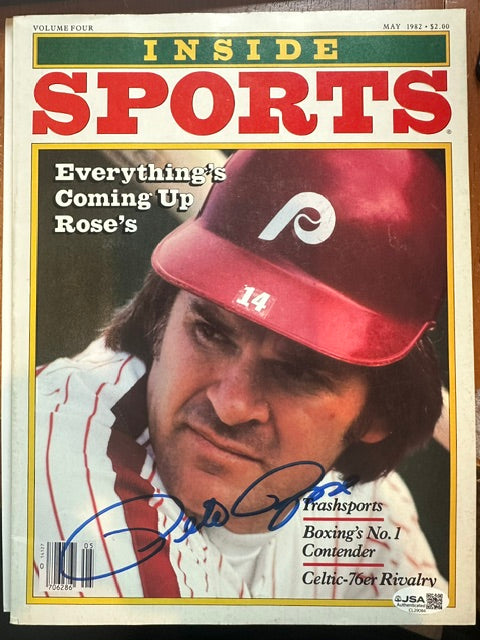 Autographed Pete Rose Phillies May 1982 Inside Sports Magazine  - JSA Authenticated