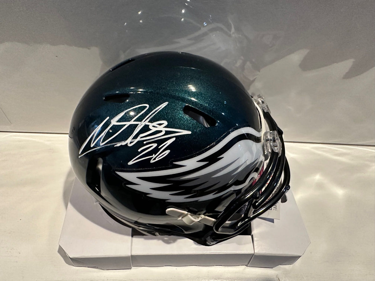 Autographed Miles Sanders Philadelphia Eagles mini helmet w/ JSA COA