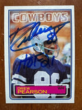 Autographed Drew Pearson Dallas Cowboys 1983 Topps card #53