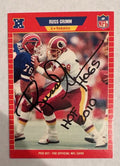 Autographed Russ Grimm Washington Redskins 1989 Pro Set Football Card  #481