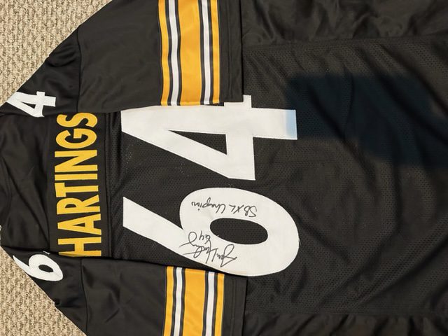 Autographed Jeff Hartings Pittsburgh Custom Jersey - with  COA