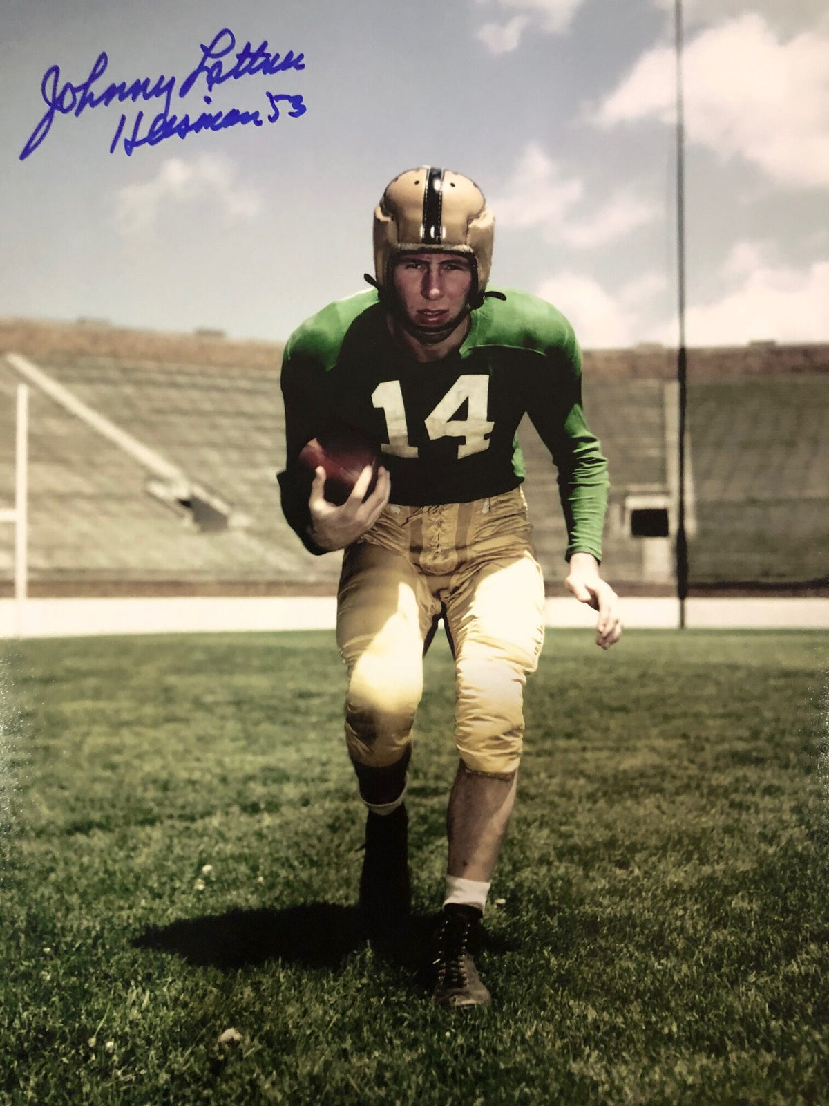 Autographed Johnny Lattner Notre Dame 11x14 Photo